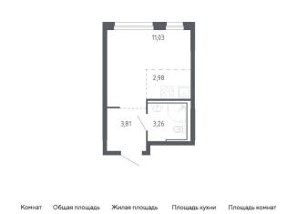 Квартира на продажу студия, 21.1 м2, Тюменская область, жилой комплекс Чаркова 72, 2.1