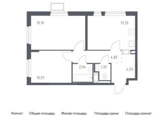 Продам 2-комнатную квартиру, 53.1 м2, Московская область, жилой комплекс Горки Парк, к4.1