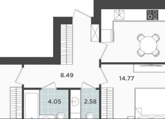 Продажа 2-ком. квартиры, 61.3 м2, Калининград, улица Александра Невского, 194А