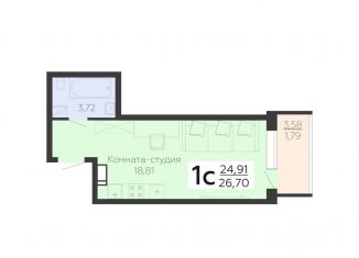 Продаю квартиру студию, 26.7 м2, Воронеж, Коминтерновский район, улица Независимости, 78