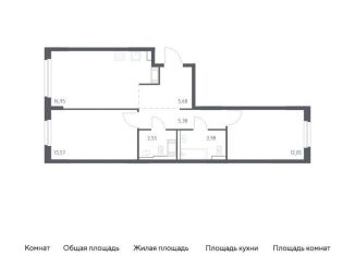 Продаю двухкомнатную квартиру, 60.2 м2, Колпино, ЖК Новое Колпино