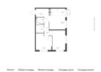 2-комнатная квартира на продажу, 53.8 м2, Московская область, жилой комплекс Горки Парк, к7.2