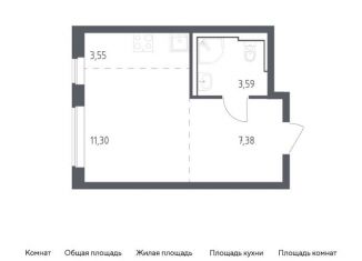 Продам квартиру студию, 25.8 м2, Москва, жилой комплекс Остафьево, к17