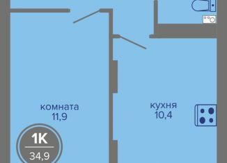 Продается однокомнатная квартира, 34.9 м2, Пермь, шоссе Космонавтов, 309А