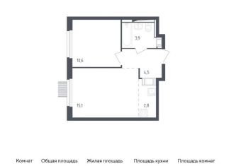 Продаю 1-комнатную квартиру, 36.9 м2, Мытищи, жилой комплекс Мытищи Парк, к4.2