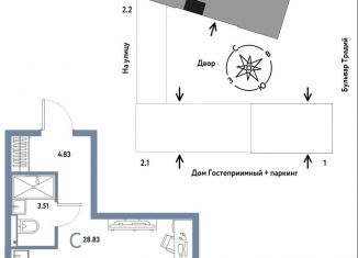 Продается квартира студия, 28.8 м2, Тюменская область, улица Новосёлов, 104