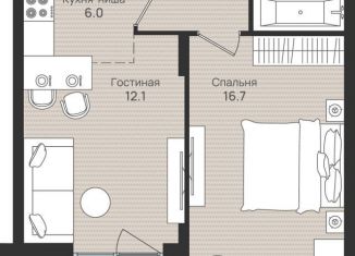 Продажа 2-ком. квартиры, 45.9 м2, Пермский край