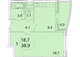 Продается 1-ком. квартира, 38.9 м2, Ивантеевка, улица Прокудина, 2