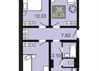 Продаю 3-ком. квартиру, 65.2 м2, Чита