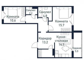Продается двухкомнатная квартира, 64.1 м2, Челябинская область
