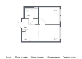 Продается однокомнатная квартира, 34.6 м2, село Остафьево, жилой комплекс Остафьево, к22