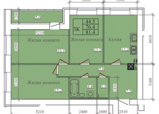 3-комнатная квартира на продажу, 81.4 м2, Иваново