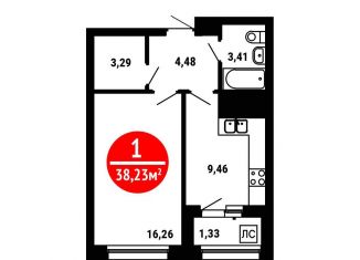1-комнатная квартира на продажу, 38.2 м2, Республика Башкортостан