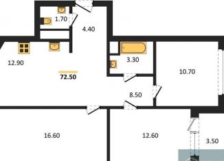 3-комнатная квартира на продажу, 72.3 м2, Воронежская область, бульвар Содружества, 6