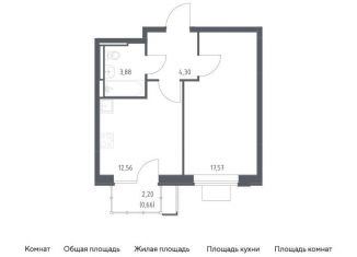 Продажа 1-комнатной квартиры, 39 м2, Московская область, жилой комплекс Прибрежный Парк, 10.1