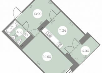 Продажа 1-комнатной квартиры, 43 м2, Санкт-Петербург, улица Маршала Захарова, 10, метро Проспект Ветеранов