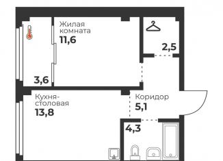 1-ком. квартира на продажу, 37.3 м2, Челябинск