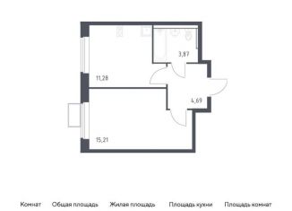 1-ком. квартира на продажу, 35.1 м2, посёлок Жилино-1, жилой комплекс Егорово Парк, к3.2