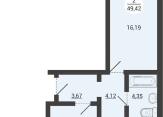 Продам 2-комнатную квартиру, 49.2 м2, Курганская область