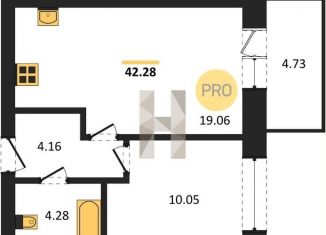 Продажа 1-комнатной квартиры, 42.3 м2, Богучар