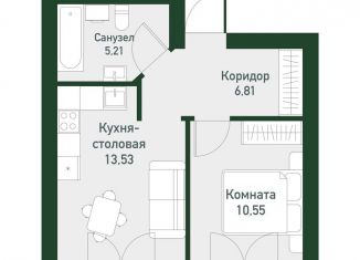 Продается 1-комнатная квартира, 37 м2, Екатеринбург, Ленинский район