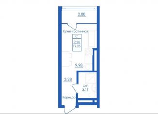 Продаю квартиру студию, 19.3 м2, село Михайловка, Новоуфимская улица, 13