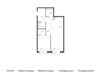 Продается 1-комнатная квартира, 49.4 м2, Балашиха, жилой комплекс Квартал Авиаторов, к8