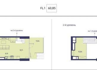 Продажа 1-ком. квартиры, 60.9 м2, Крым