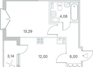 1-ком. квартира на продажу, 36.9 м2, Мурманская область, посёлок Стрельна, 2