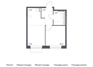 Однокомнатная квартира на продажу, 34.6 м2, Москва, жилой комплекс Молжаниново, к3