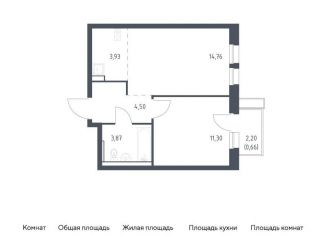 Продажа 1-ком. квартиры, 39 м2, Балашиха, жилой комплекс Квартал Авиаторов, к8