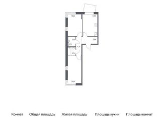 Продается 2-комнатная квартира, 57.4 м2, поселение Филимонковское, жилой комплекс Квартал Марьино, к4