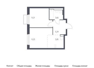 1-комнатная квартира на продажу, 37.3 м2, Красногорск, жилой комплекс Квартал Строгино, к2
