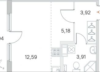 Продаю квартиру студию, 28.6 м2, посёлок Стрельна, ЖК Любоград