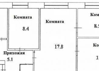 Сдам 4-комнатную квартиру, 65 м2, Курск, улица Димитрова, 95