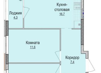 Двухкомнатная квартира на продажу, 53.4 м2, Ижевск, Устиновский район