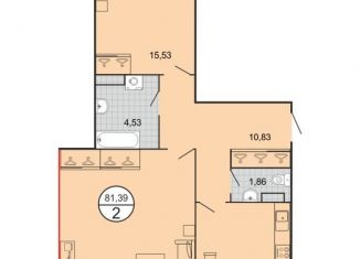 Продажа двухкомнатной квартиры, 82 м2, Ставрополь, Тюльпановая улица, 10к2, микрорайон № 29