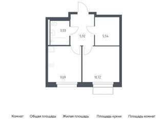 Продам однокомнатную квартиру, 35.4 м2, Москва, жилой комплекс Квартал Марьино, к1
