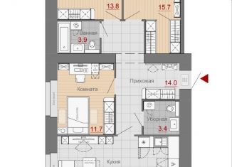 Продажа 3-комнатной квартиры, 86.7 м2, Новгородская область