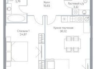 Продам 1-комнатную квартиру, 77.7 м2, Москва, метро Алексеевская, проспект Мира, 95