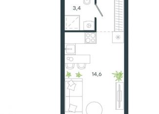 Продам квартиру студию, 22.5 м2, Москва, ЖК Левел Стрешнево, Волоколамское шоссе, 81/2с2