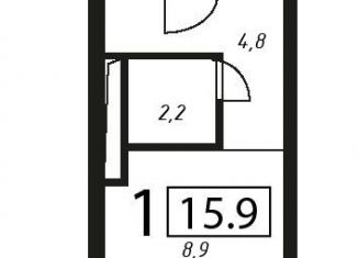 Продам 1-ком. квартиру, 15.9 м2, Москва, Жигулёвская улица, 4к1, район Кузьминки