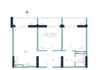 Продаю трехкомнатную квартиру, 82.7 м2, Владивосток, Ленинский район