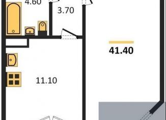 Продается 1-комнатная квартира, 41.3 м2, Воронеж, улица Маршала Одинцова, 25Б/33, ЖК Лазурный