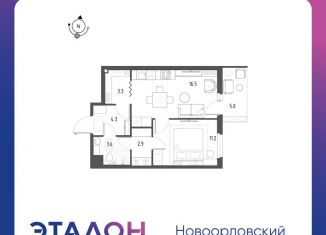 Продаю 1-комнатную квартиру, 43.3 м2, Санкт-Петербург, ЖК Новоорловский