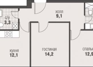 Продажа 2-ком. квартиры, 56.1 м2, деревня Румянцево, улица Инженера Кнорре, 7к4