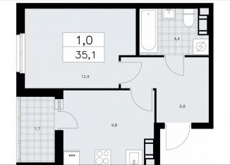 Продается 1-ком. квартира, 35.1 м2, Ленинградская область