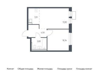Однокомнатная квартира на продажу, 36.5 м2, Московская область