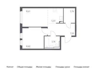 Продажа 1-комнатной квартиры, 41.5 м2, село Остафьево, жилой комплекс Остафьево, к19