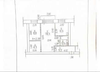 Продажа 2-комнатной квартиры, 45.4 м2, посёлок Малиновка, улица 60 лет Октября, 16